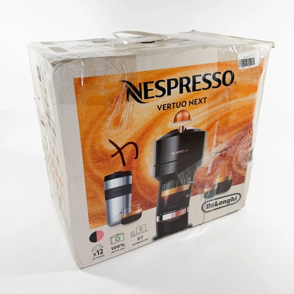 Nespresso Vertuo Next ENV120B Coffee Espresso Maker Black/Gold w Box Part Tested